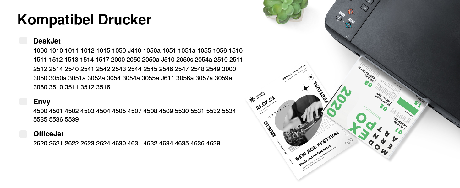 Картриджі 301XL Multipack (чорний та кольоровий) сумісні з принтерами HP DeskJet 1050, 1510, 2544, 2549, 3050, Envy 4500, 4504, 5530, 5534, OfficeJet 2620, 4630, 4632, 4634