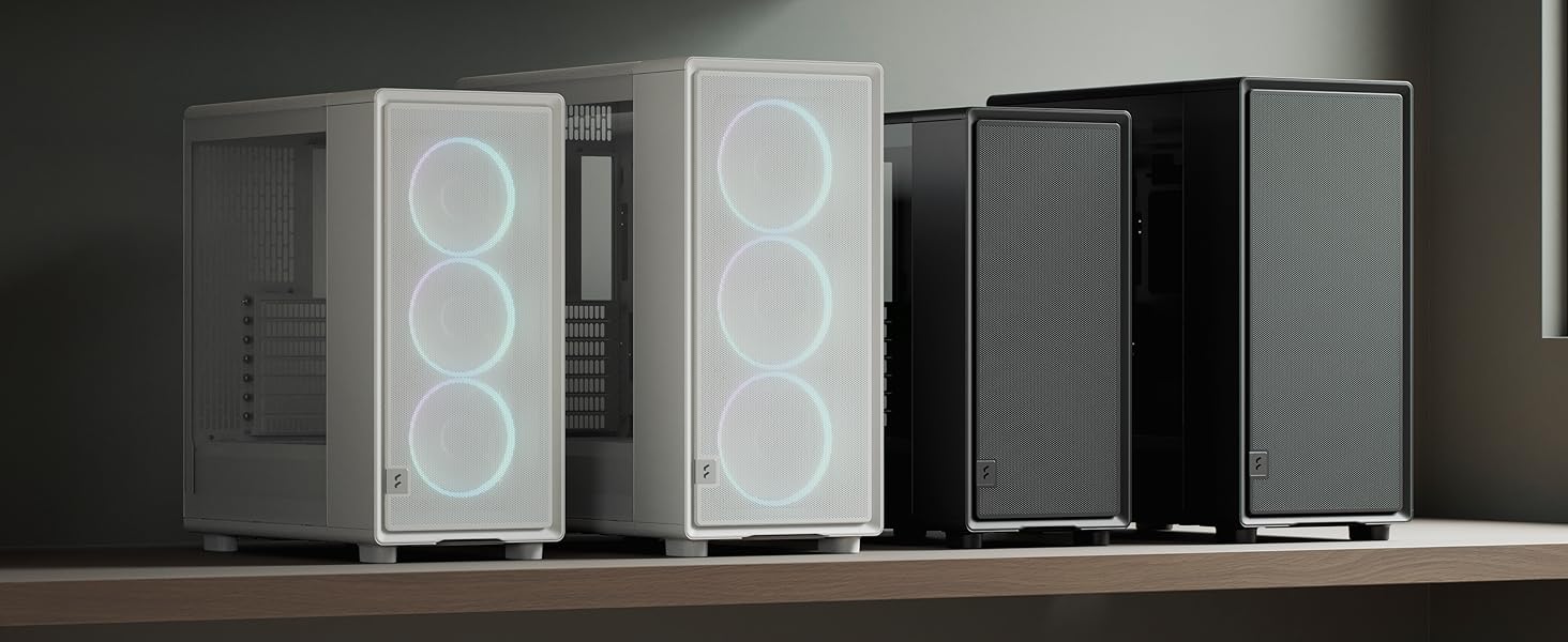 Корпус для ПК Fractal Design Meshify 2 White: Прозора бічна панель з загартованого скла, Mesh-панель, 3 вентилятори Momentum, підтримка ATX/mATX/ITX