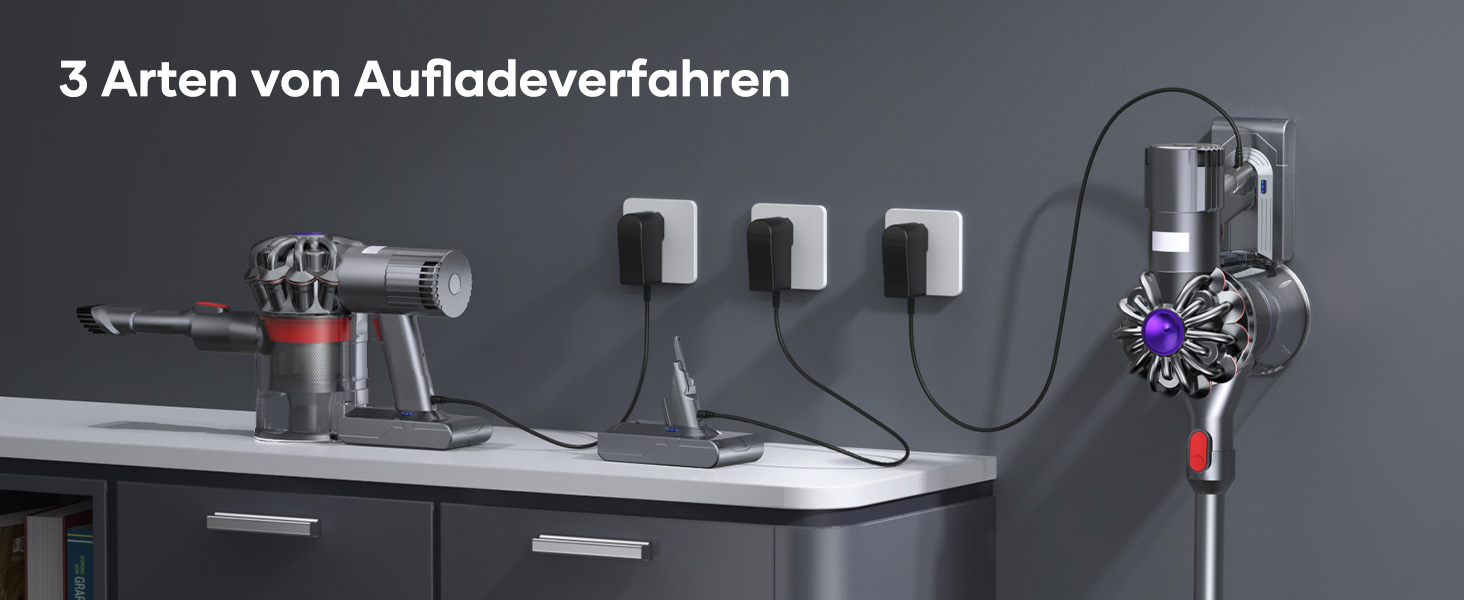 Акумулятор FLYLINKTECH V8 8.0Ah для пилососів Dyson V8 Absolute/Animal/Fluffy/Motorhead SV10 з 2+1 фільтрами та 4 шурупами