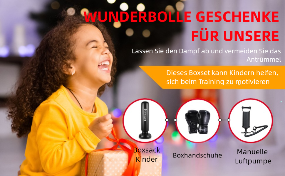 Дитячий боксерський мішок JanTeelGO 150 см для карате та боксу. Ідеальний подарунок для хлопчиків та дівчаток 3-12 років