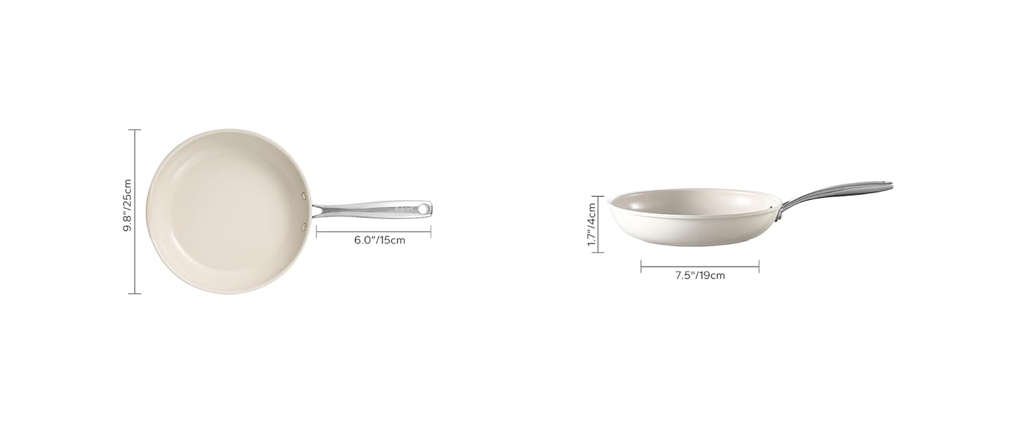 Redchef Ceramic Induction Nonstick Pan Set - 20/24/28cm - PTFE, PFAS, PFOA Free - Compatible with All Cooktops, Oven Safe, Dishwasher Safe