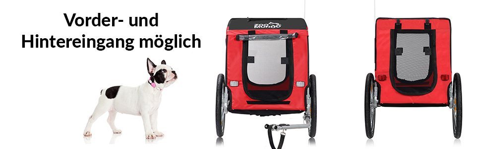 Фарм-причіп Zoomundo для собак: зелений/чорний, срібляста рама