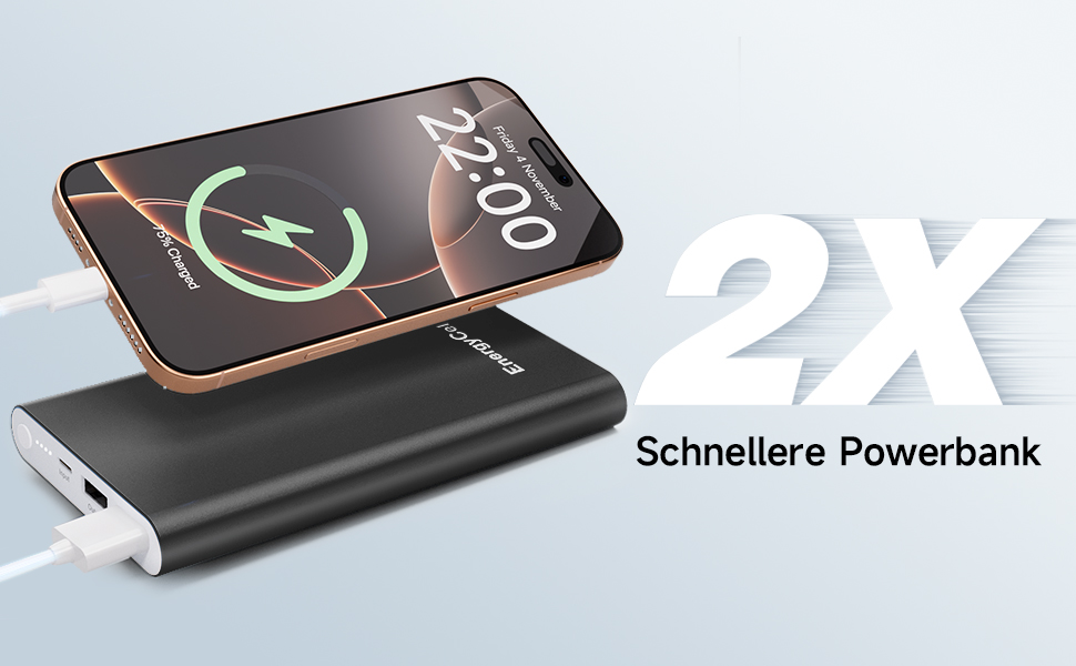 Power Bank Pilot 4GS 12000mAh Чорний: портативний зарядний пристрій для iPhone, Samsung, Huawei та інших пристроїв