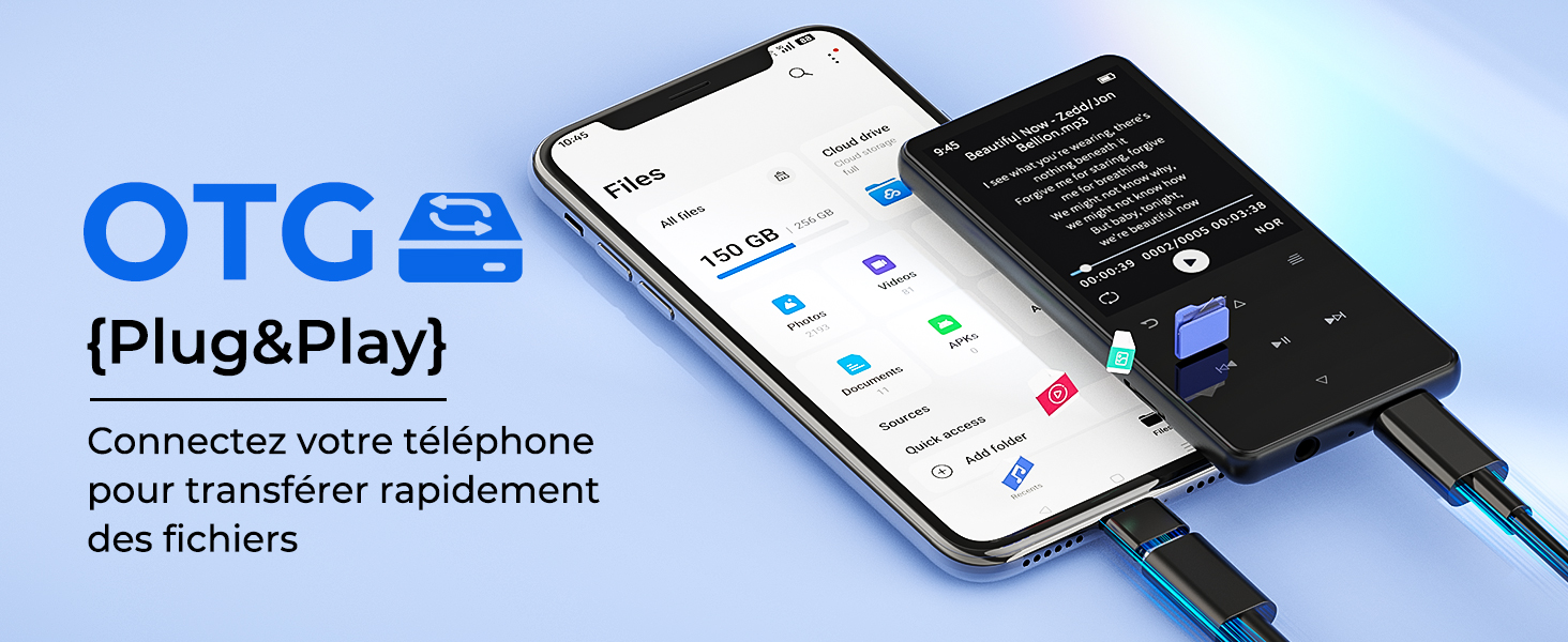 MP3 плеєр 64GB з Bluetooth 5.3 та екраном 2.4