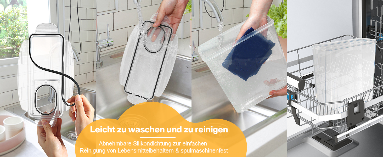 Набір контейнерів для зберігання YASHE 6 шт., 3.7L, герметичні, BPA-free, для кухні