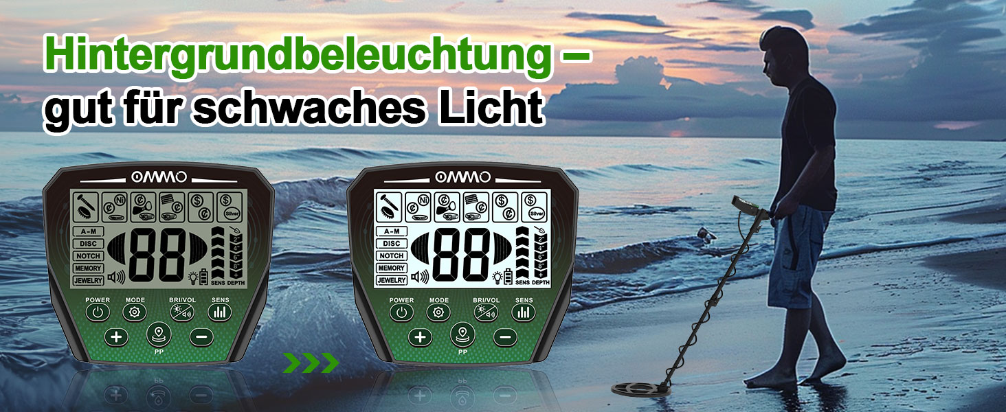 Металошукач OMMO Profi Set: 6 режимів, водонепроникний, LCD дисплей, висока чутливість, для дорослих та дітей