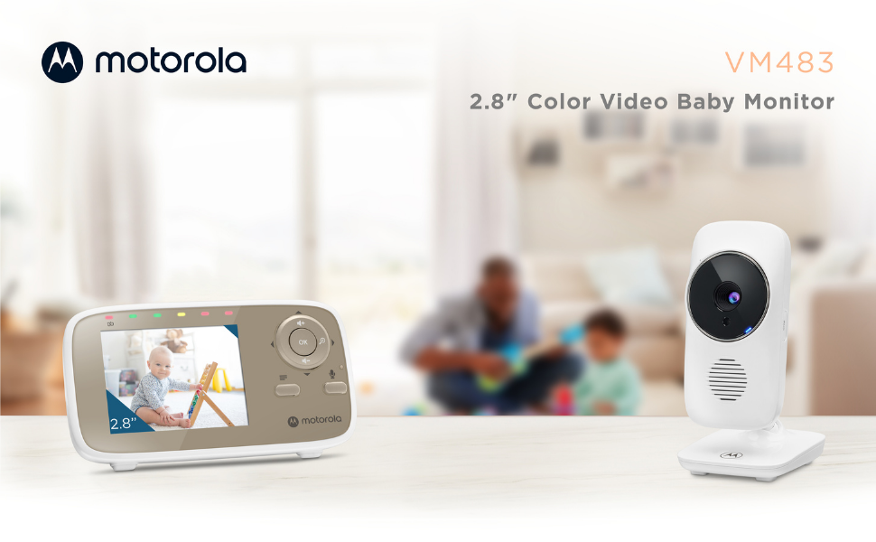 Дитячий монітор Motorola Nursery VM 483 з камерою, інфрачервоним нічним баченням та функцією двостороннього зв'язку
