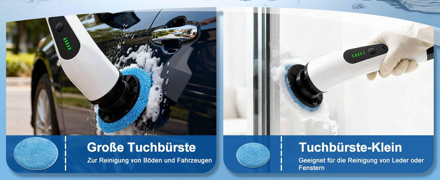 Електрична щітка для прибирання 9 в 1 з набором насадок, акумулятор 3000mAh, для ванної, кухні, авто, плитки