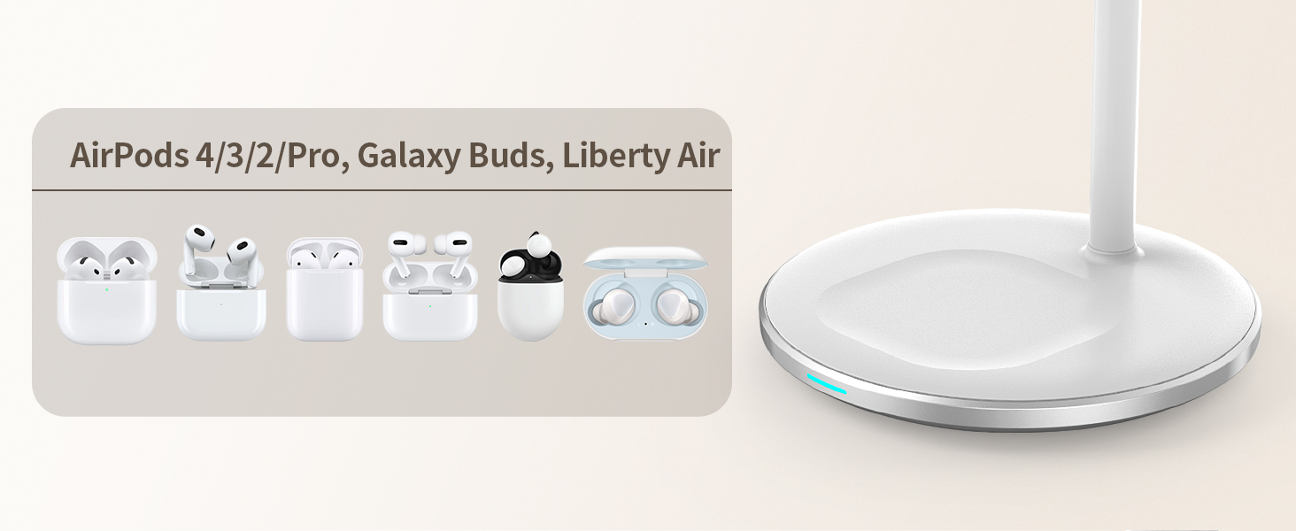3-в-1 індукційна зарядка для декількох пристроїв, 15W MagSafe зарядка для iPhone 15/14, MagSafe зарядний пристрій для iWatch Ultra 2/1/Series 9/8, AirPods, білий колір