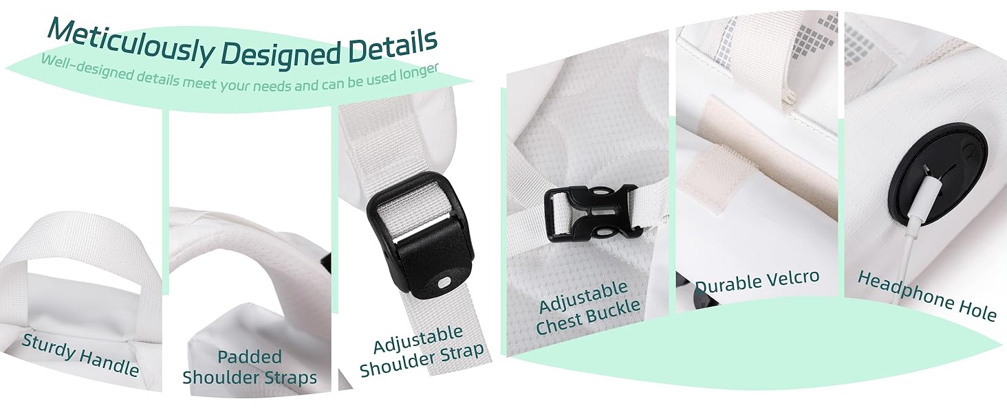 Спортивна сумка для тенісу UtiaMiaoGonGo - рюкзак для ракет, вміщує 2 ракетки та має відділення для взуття. Підходить для тенісу, бадмінтону та падел-тенісу (білий)