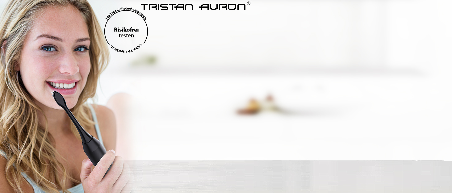Електрична звукова зубна щітка Tristan Auron SmartOne (Блакитна) – 48000 вібрацій, 5 режимів, дисплей, USB-C, 6-8 тижнів роботи від акумулятора, IPX7 водонепроникність, 6 насадок з чохлом