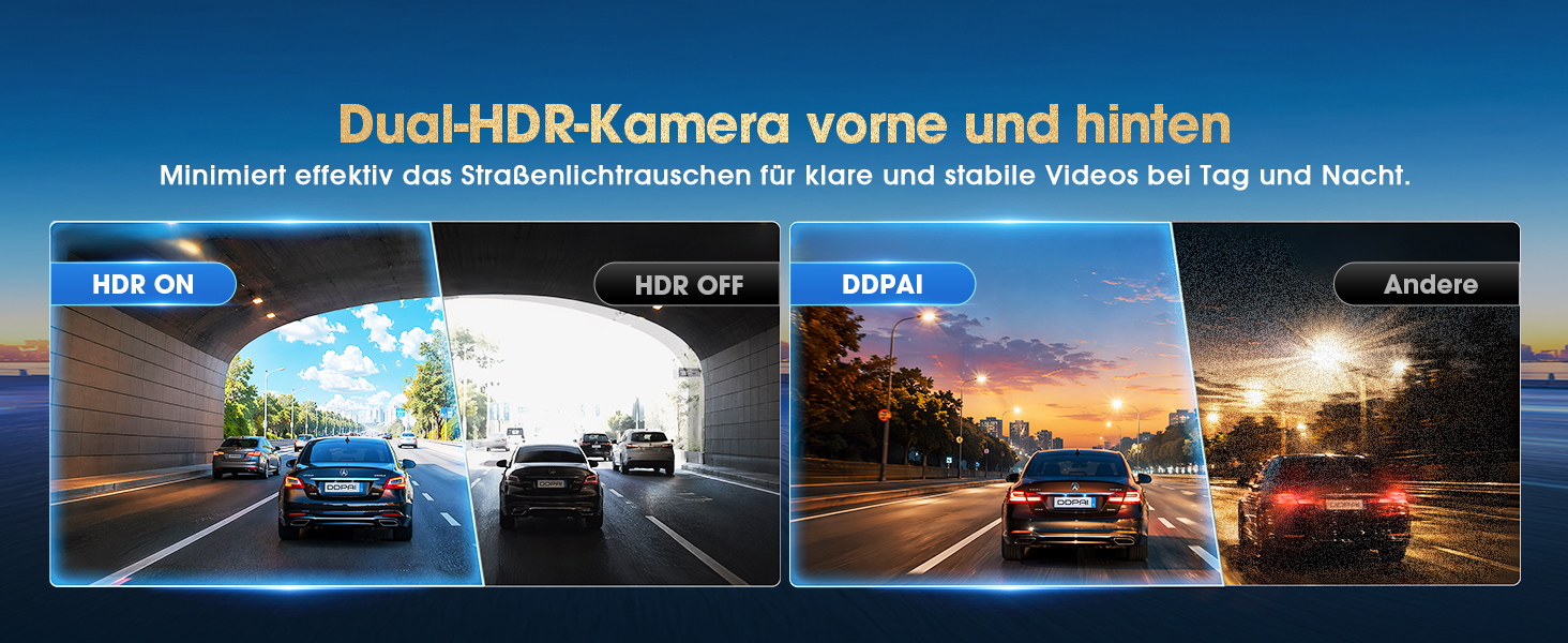 Автомобільний відеореєстратор DDPAI Z60 Master 4K+2K, передня та задня камери, Sony STARVIS2 IMX678, Dual HDR, 5G WiFi6, GPS, 3