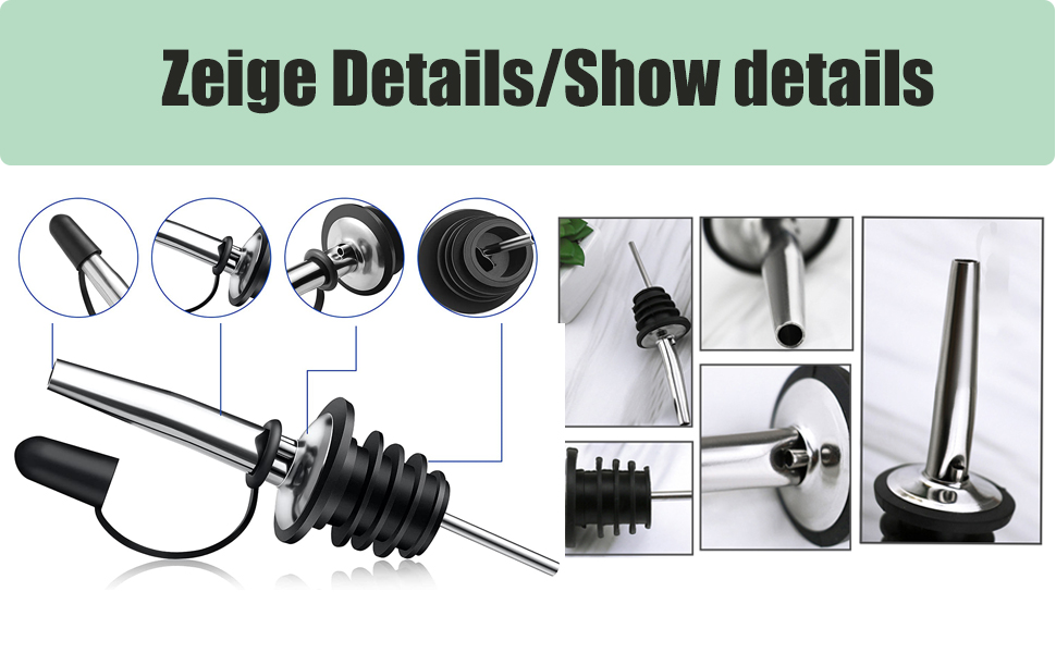 Виливні носики для пляшок Pafusen, 12 шт. з нержавіючої сталі, конічні, для спиртних напоїв, 19 мм