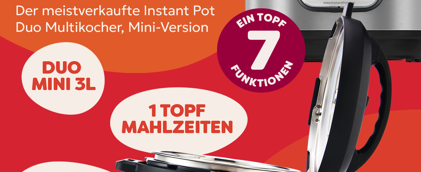 Мультиварка Instant Pot Duo 7-в-1, 5.7 л, нержавіюча сталь, мультикухня для приготування різноманітних страв