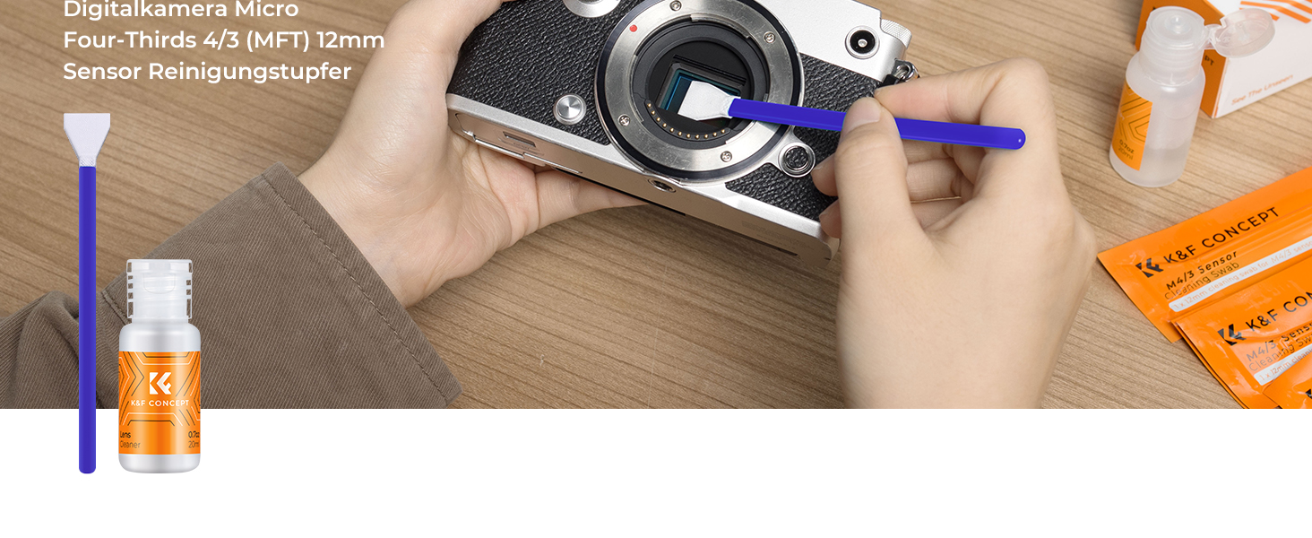 Набір для чищення об'єктивів K&F Concept: для фотоапаратів, фільтрів, телефонів. З Lenspen, пензликом, помпою, мікрофіброю та рідиною для чищення (2-в-1).