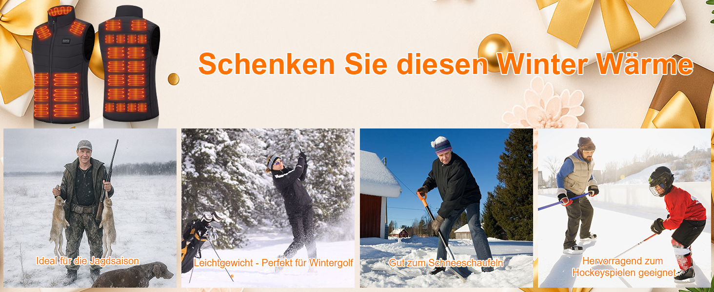 Обогреваемый жилет для мужчин и женщин с 26 зонами обогрева – жилет с поддержкой 5V/7.4V, быстрый нагрев, 4 зоны управления – идеально подходит для зимней велоспорта, кемпинга и работы – без аккумулятора, черный, XL