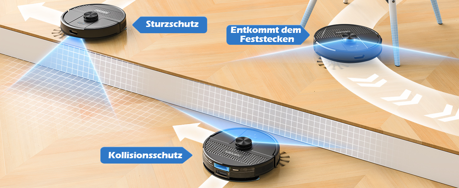 Робот-пилосос Lubluelu SL68 Plus 3-в-1 з вологою, 4500Pa, лазерна навігація, керування через додаток, 24 зони заборони, для тварин, килимів