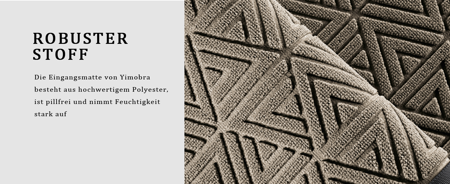 Килимок для дому Yimobra, 75 x 43 см, чорний: зносостійкий, водонепроникний, легко миється | Для дому та вулиці