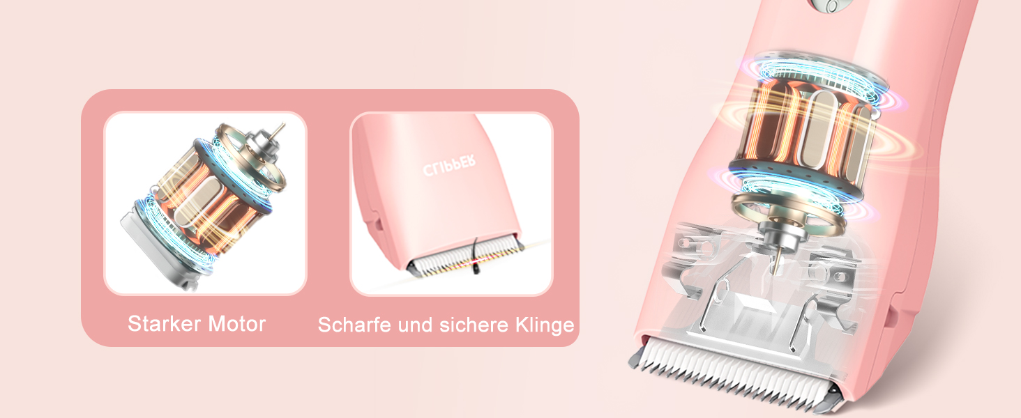 Професійна машинка для стрижки собак з густим хутром, бездротовий набір для грумінгу котів та собак, акумуляторна машинка для стрижки собак, котів, кроликів (Рожева)