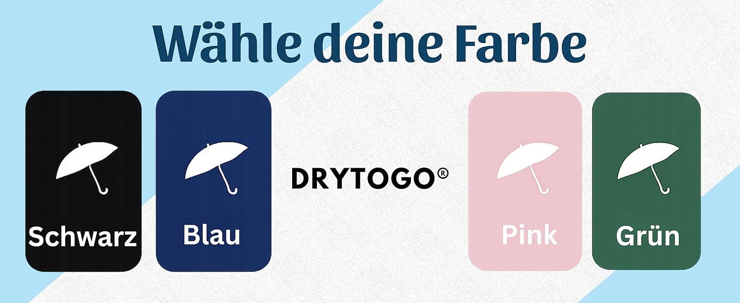 Стійкий до вітру парасолька Rainroyal Drytogo Зелений, Ø100 см: компактний, автоматичний, для жінок та чоловіків