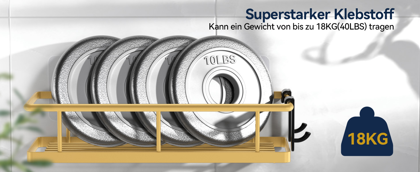 Поличка для душу YASONIC без свердління з мильницею - органайзер для ванної кімнати з нержавіючої сталі, швидковисихаюча поличка для душу, тримач для шампуню, 3 шт.