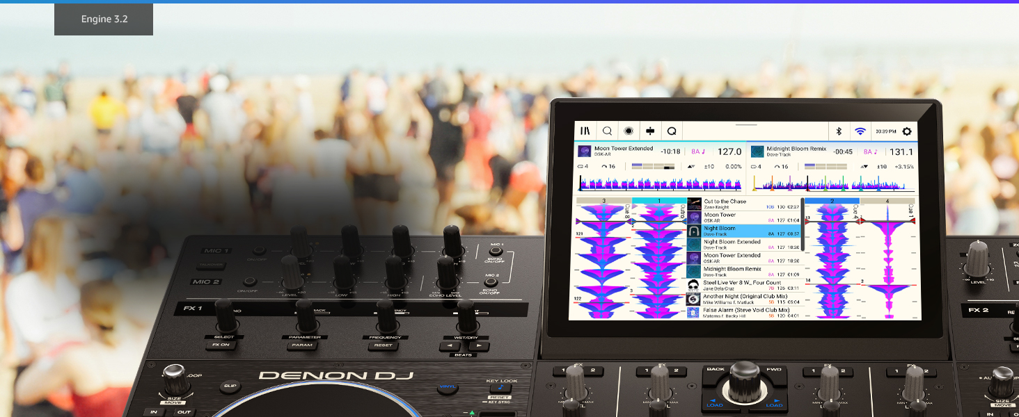 Denon DJ PRIME 4+ - DJ контролер з розділенням STEM, Wi-Fi, сенсорний екран 10.1