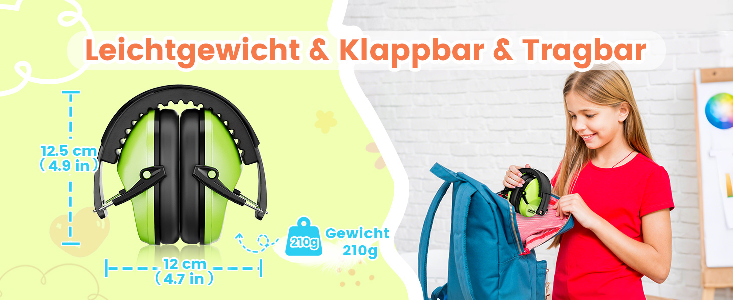 Навушники для захисту від шуму Dr.meter для дітей, блакитні. Ідеально підходять для дітей з аутизмом, для повсякденного використання, спорту та заходів.