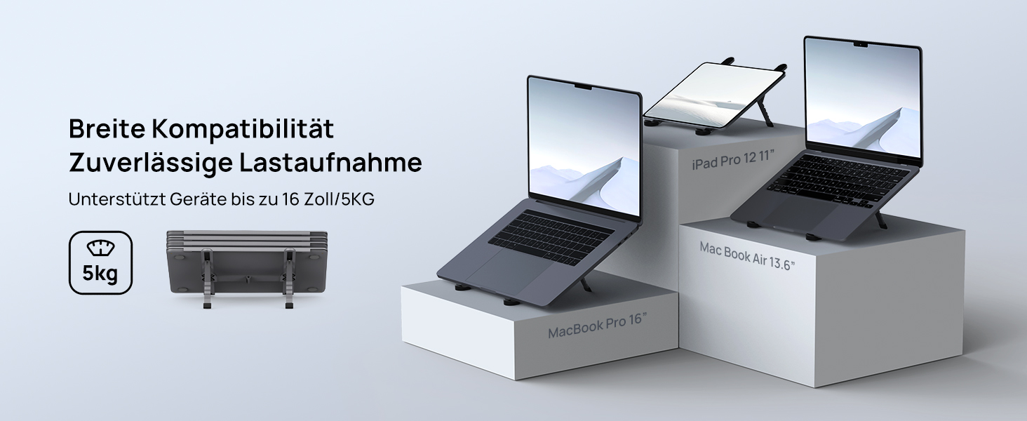 Підставка для ноутбука SODI, алюмінієва, регульована висота, з вентиляцією, для MacBook Pro/Air, HP, Sony, Dell, 10-16