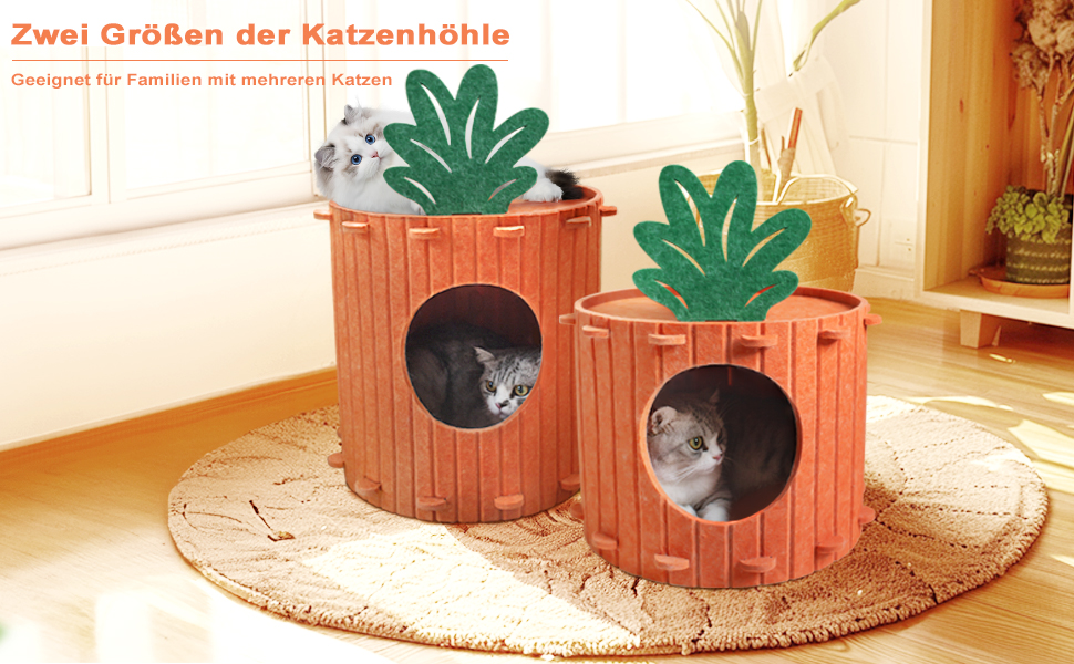 Двоповерхова котяча кімната-будинок з когтеточкою, платформа та іграшкою, 60x40x40 см