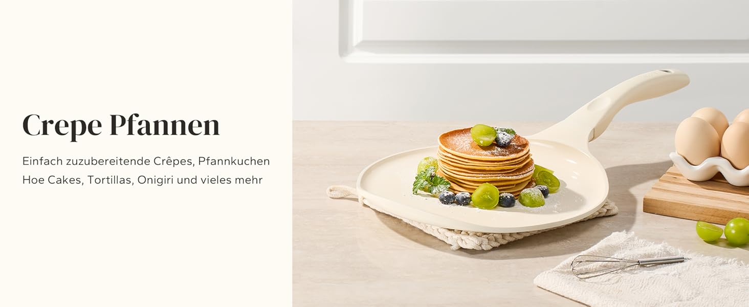 Набір посуду Redchef: 11-ти частинний набір каструль та сковорідок з керамічним покриттям, індукційний, PTFE-free, PFAS-free, для всіх типів плит, безпечний, миється в посудомийній машині (Бежевий)