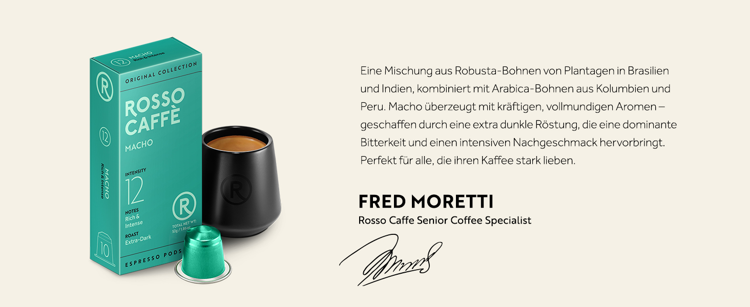 Капсули кави ROSSO CAFFÈ Nespresso 'Extra Dark', 120 шт. - 3 преміум-суміші, сумісні з Nespresso