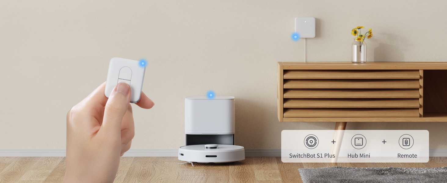 SwitchBot S1 Plus: Робот-пилосос з функцією миття підлоги - LiDAR навігація, 2700Pa, сумісний з Alexa, для твердих підлог