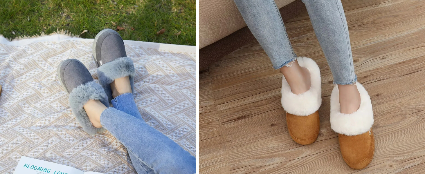 Тапочки зимові жіночі/чоловічі NineCiFun, теплі, з флісу, антиковзкі, для дому та вулиці, сірі, 40/41 EU