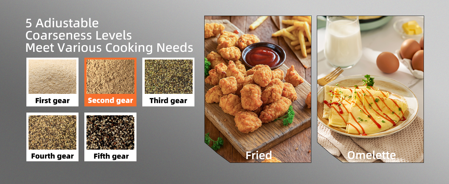 Набір електричних мельниць для солі та перцю з заряджною станцією, об'єм 110 мл, 5 ступенів помелу, керамічна млинка, щітка, 2 шт., чорний