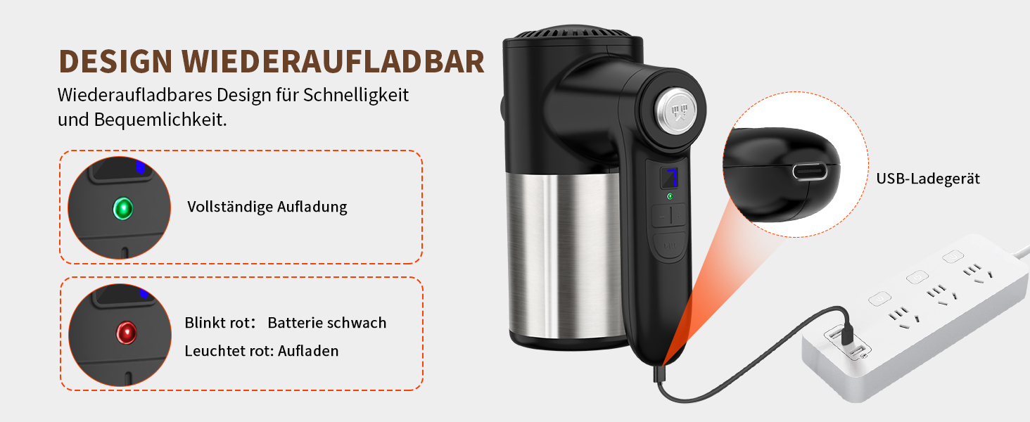 Бездротовий міксер з цифровим дисплеєм, 7 швидкостей, акумуляторний, з 6 насадками з нержавіючої сталі (міксер, вінчик, гачок для тіста) та підставкою для зберігання