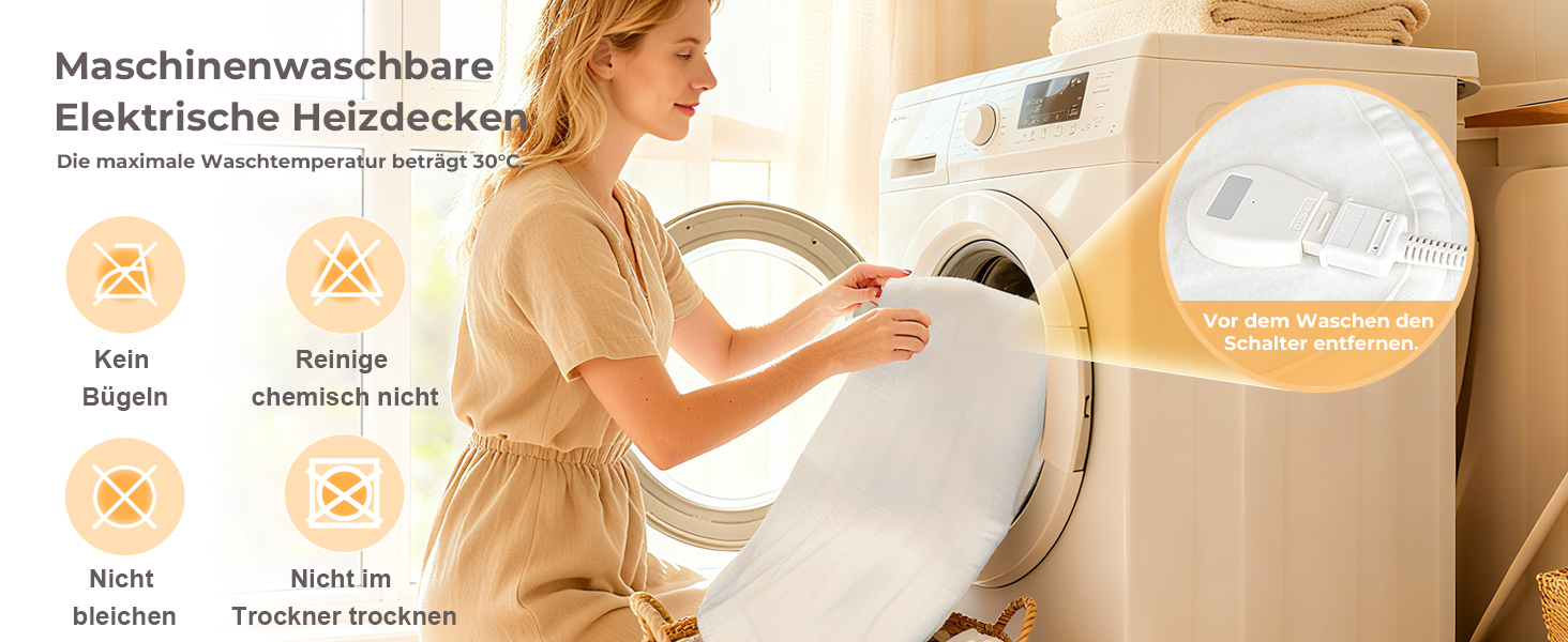 Електрична ковдра StarOnce 160x140 см для двоспального ліжка з 10 рівнями нагріву, автовимкненням, 2 пультами та захистом від перегріву. Можна прати в машині. Біла (150x80 см)