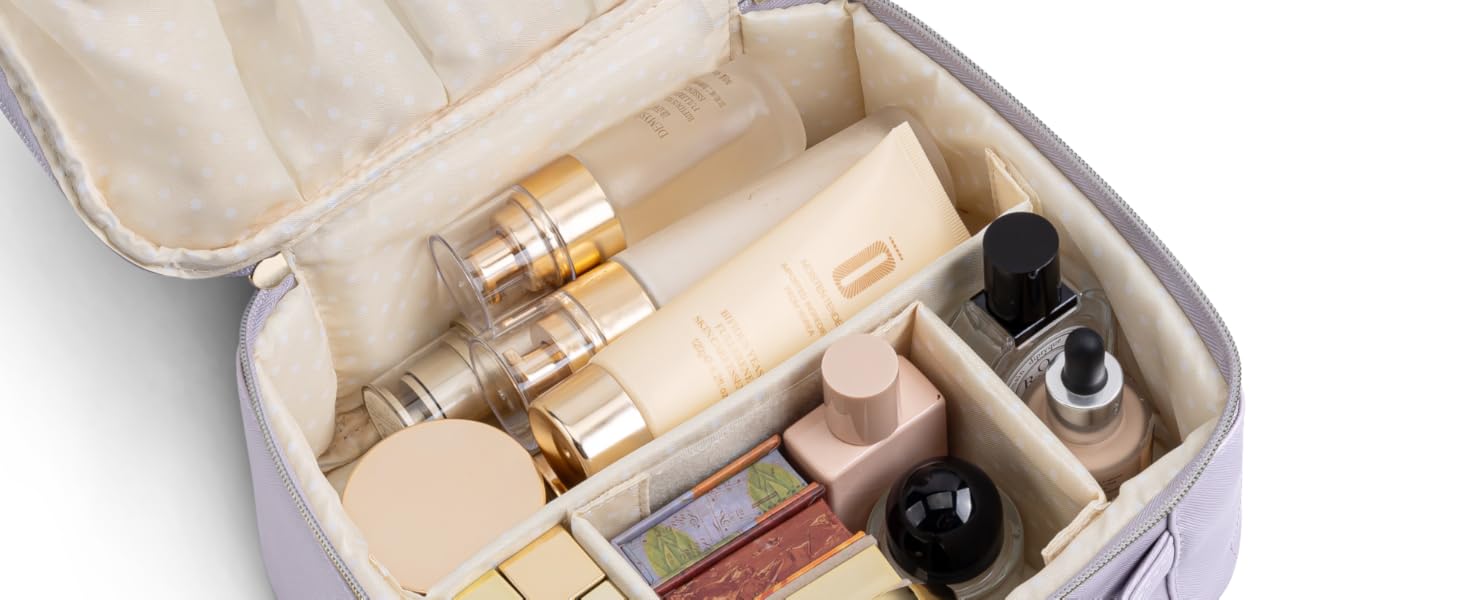 Чемоданчик для косметики Vlando, дорожній, великий, водонепроникний, для жінок, чоловіків, дівчаток, синій, з організатором