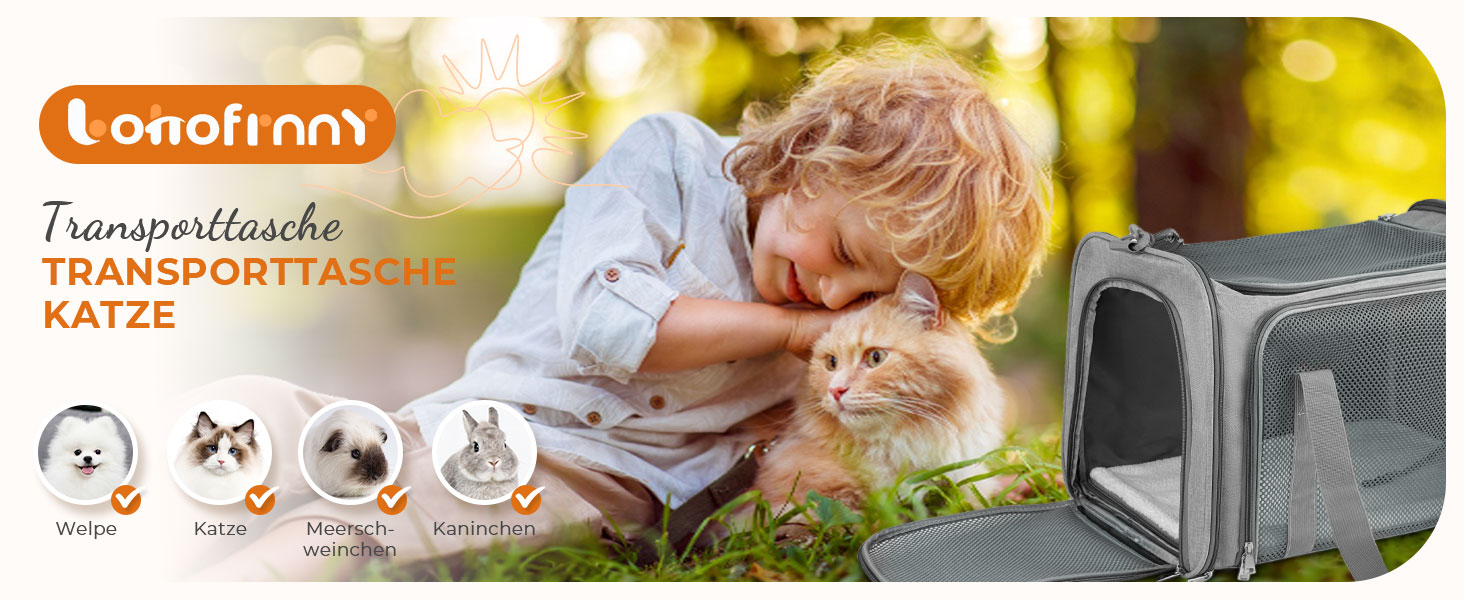 Транспортна сумка для кота/собаки до 5 кг, сіра, 43x28x28 см