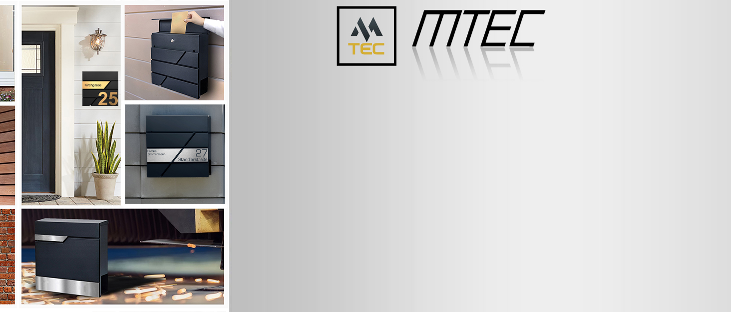 Поштовий ящик з газетницею антрацит, нержавіюча сталь, настінний, з замком та газетницею - лазерне гравіювання