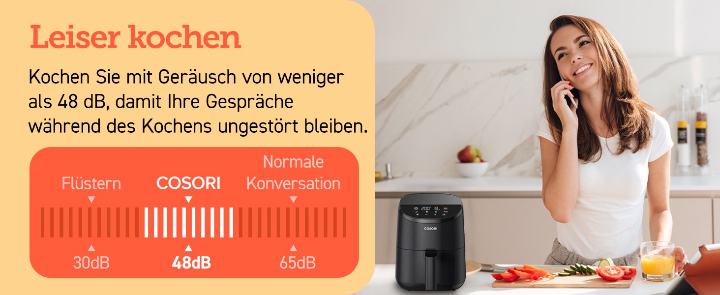COSORI Mini Air Fryer 2L - Compact & Oil-Free Air Fryer for 1 Person, Camping, Travel & RVs