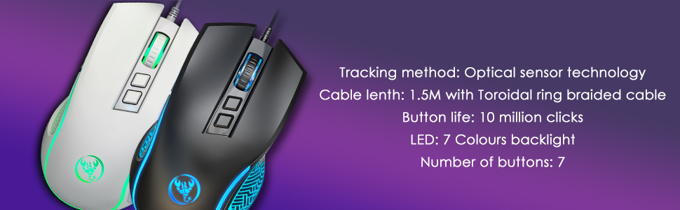 XINMENG Комплект ігрової клавіатури та миші з RGB-підсвічуванням, миспад, 3600 DPI, серія Panda, для PS4/Windows/PC/Mac/Laptop (Білий)