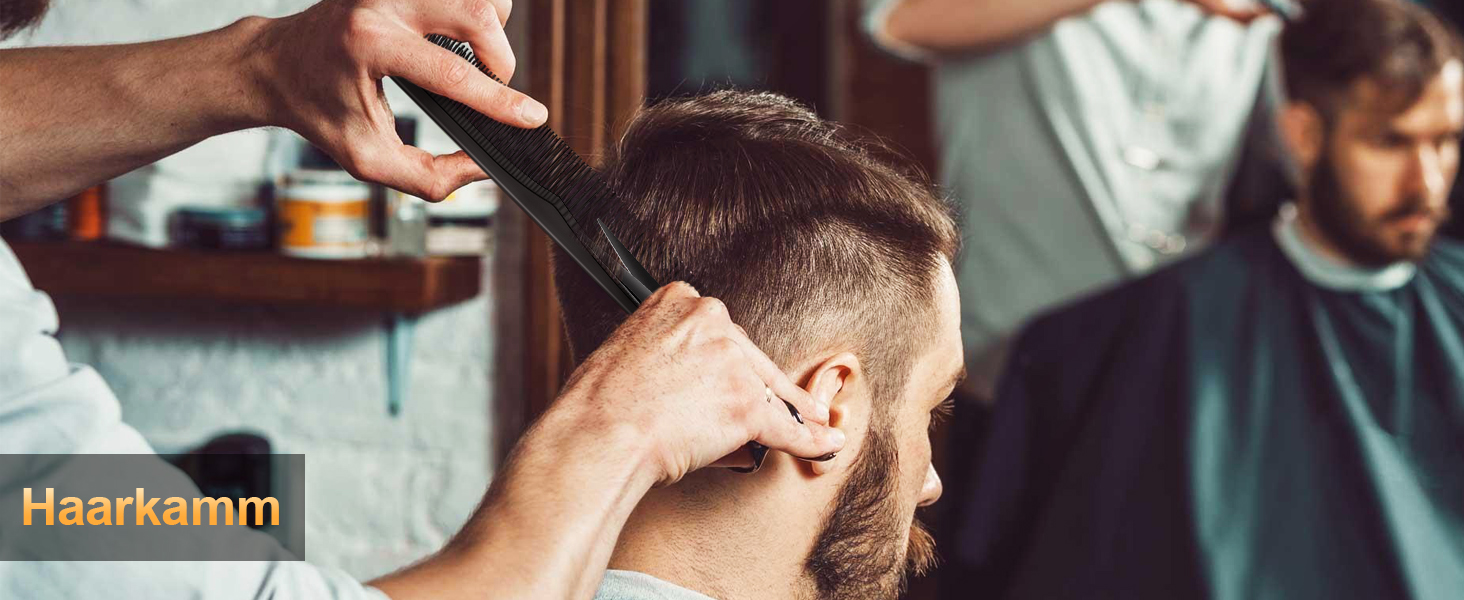 Професійний набір фрізьорських ножиць CIICII (6,7 дюйми) для стрижки волосся, бороди та догляду за тваринами. Чорний колір.