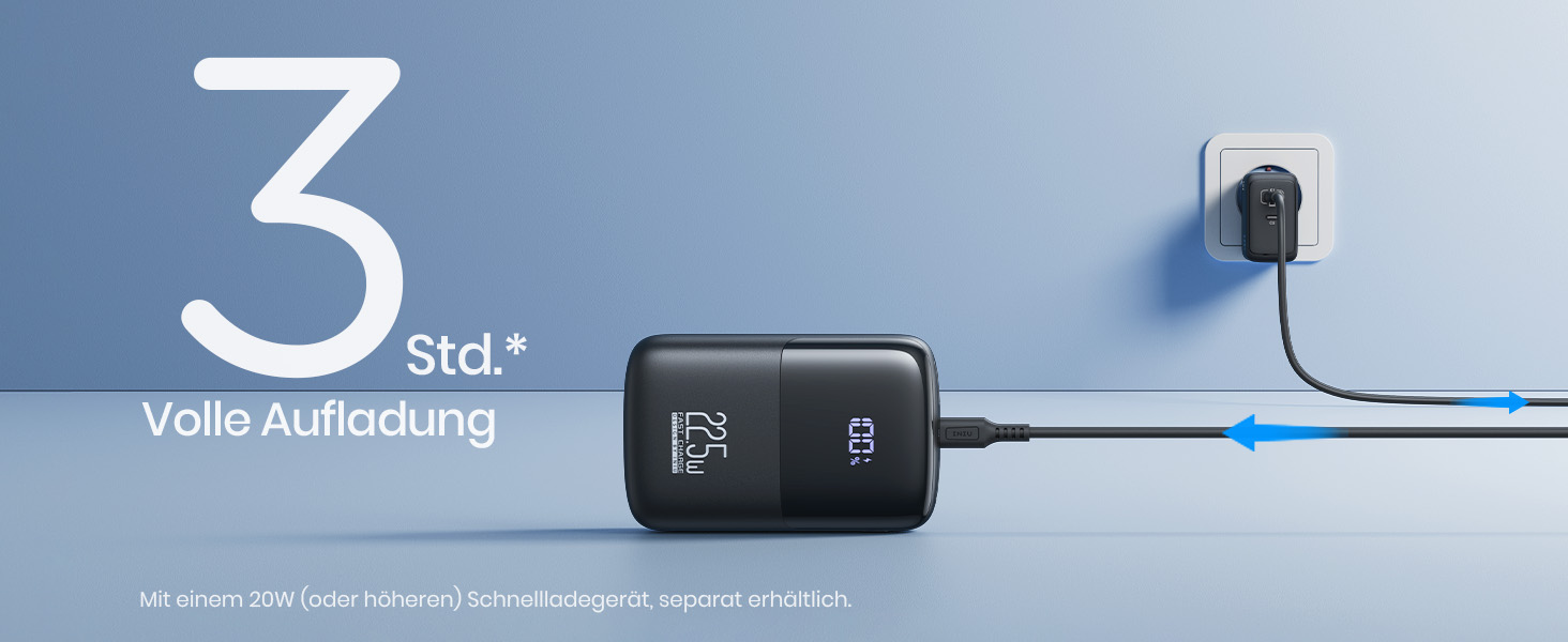 Power Bank INIU 10000mAh з швидкою зарядкою 22.5W, USB-C, PD3.0, QC4.0 - для iPhone, Samsung, iPad та інших пристроїв