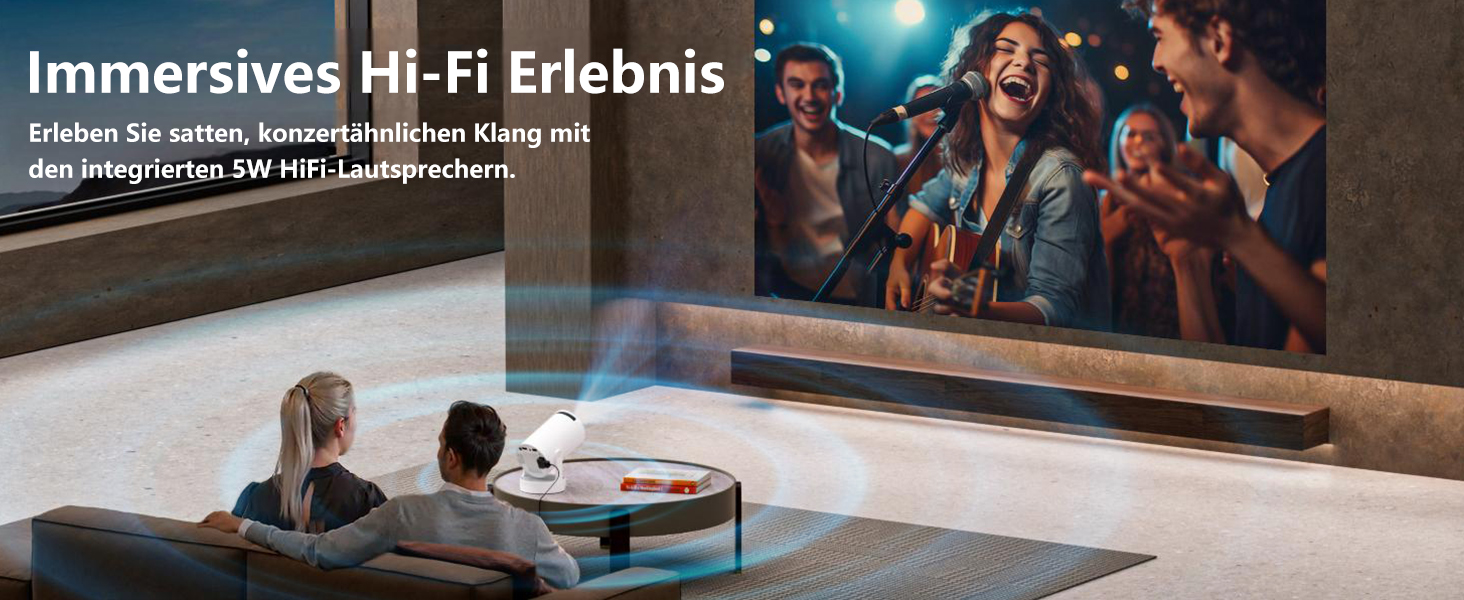 Розумний міні проектор HY300 PRO HIFI: Android 11, FHD 1080p, 4K, 300 ANSI Lumen, WiFi 6, Bluetooth 5.0, для дому та кіно