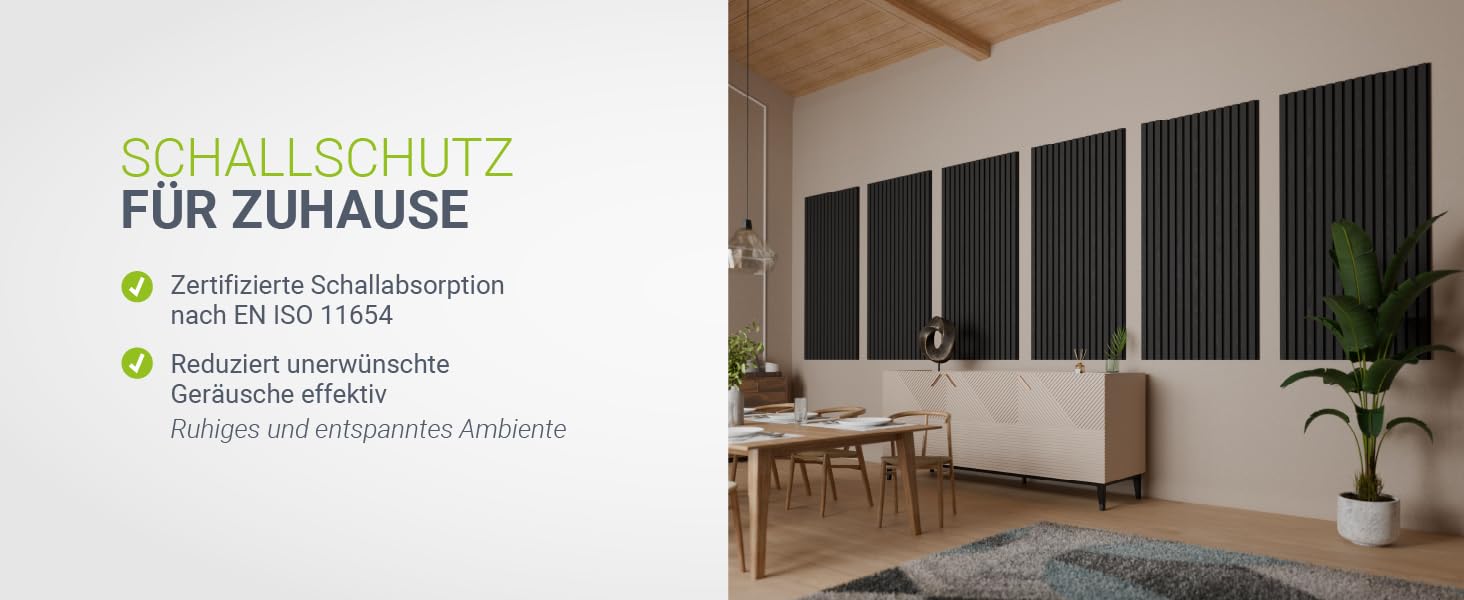 Акустичні панелі Juskys для стін, набір 4 шт (2,88 м²), 120x60 см, шумопоглищаючі декоративні панелі від луни та шуму, колір Дуб темно-сірий