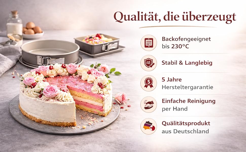 Форма для випічки Dr. Oetker прямокутна роз'ємна 38 см з антипригарним покриттям, захистом від протікання, до 230°C (кремовий/антрацит)