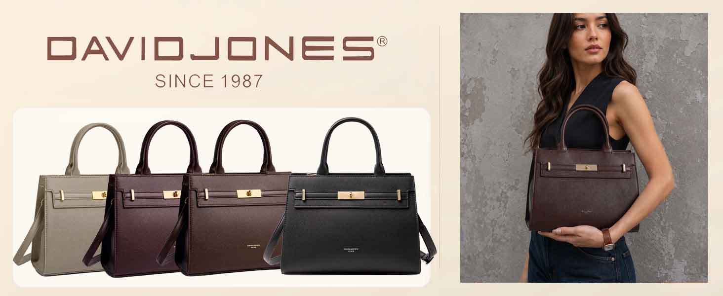 Жіноча сумка David Jones — Елегантна чорна сумка середнього розміру з ручками