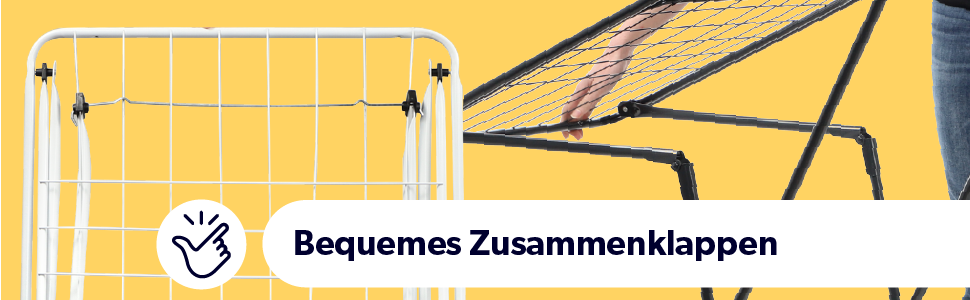 Сушарка для білизни KADAX з крилами, 18/23м, сталь з порошковим покриттям, складна, біла (2 крила)