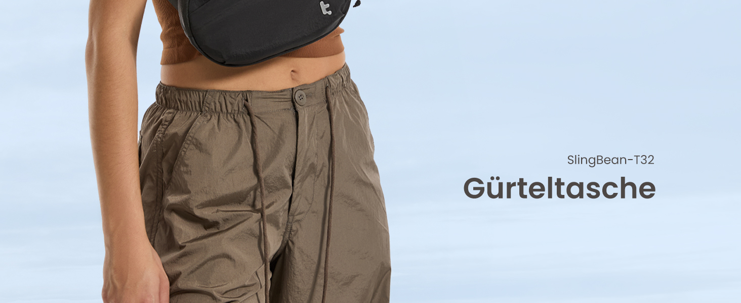 tomtoc жіноча поясна сумка-слінг з RFID захистом, 1.5 л, для подорожей, повсякденного використання, фестивалів, спорту, хайкінгу, зелена (чорна)