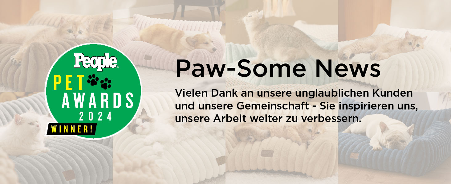 Ортопедичне ліжко для котів BEDSURE великого розміру 61x46x25 см - зручне диван-ліжко для собак та котів, м'яке, з антиковзким покриттям, Kamel